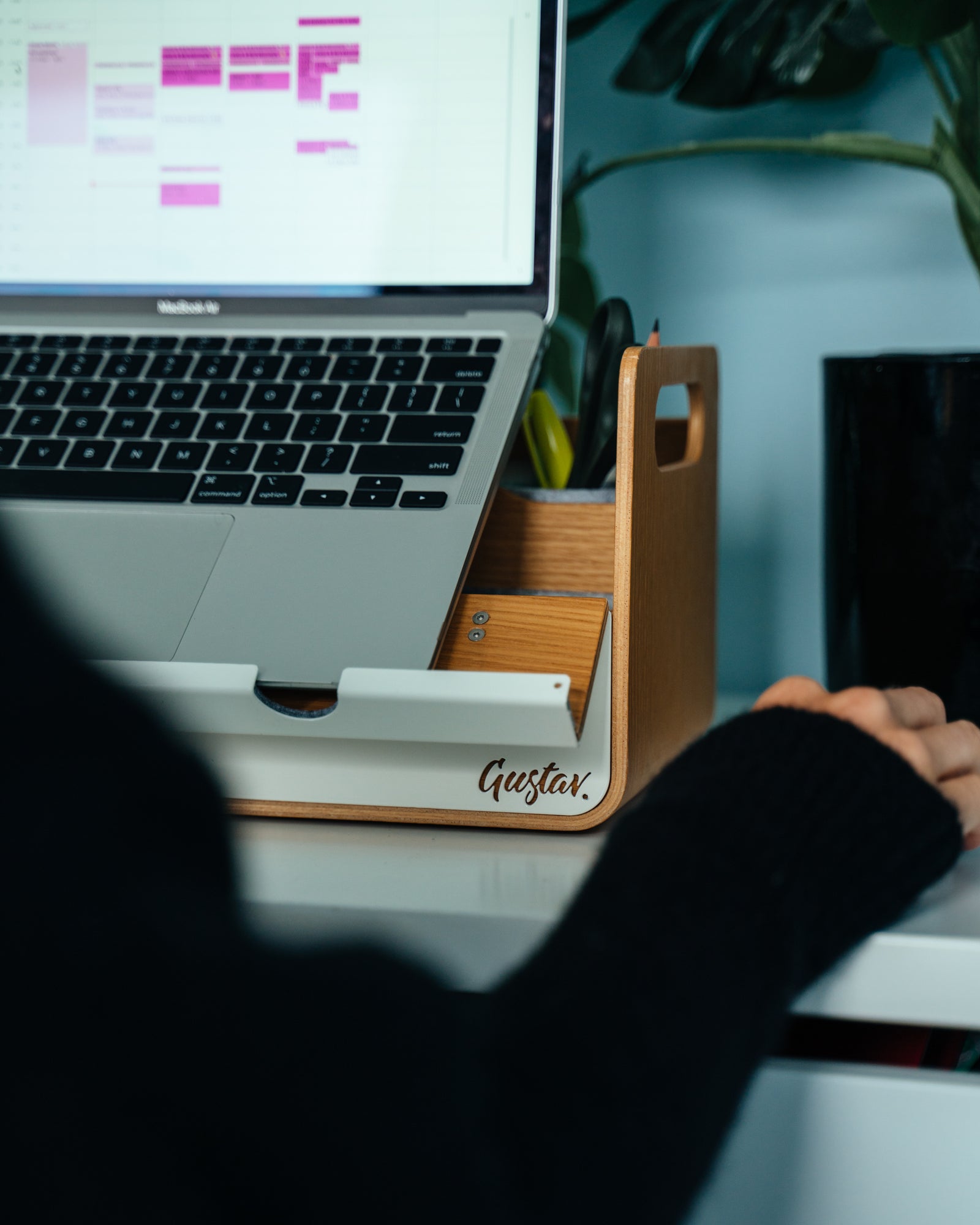 Gustav Desk Organizer for Desk Sharing and Home Offices