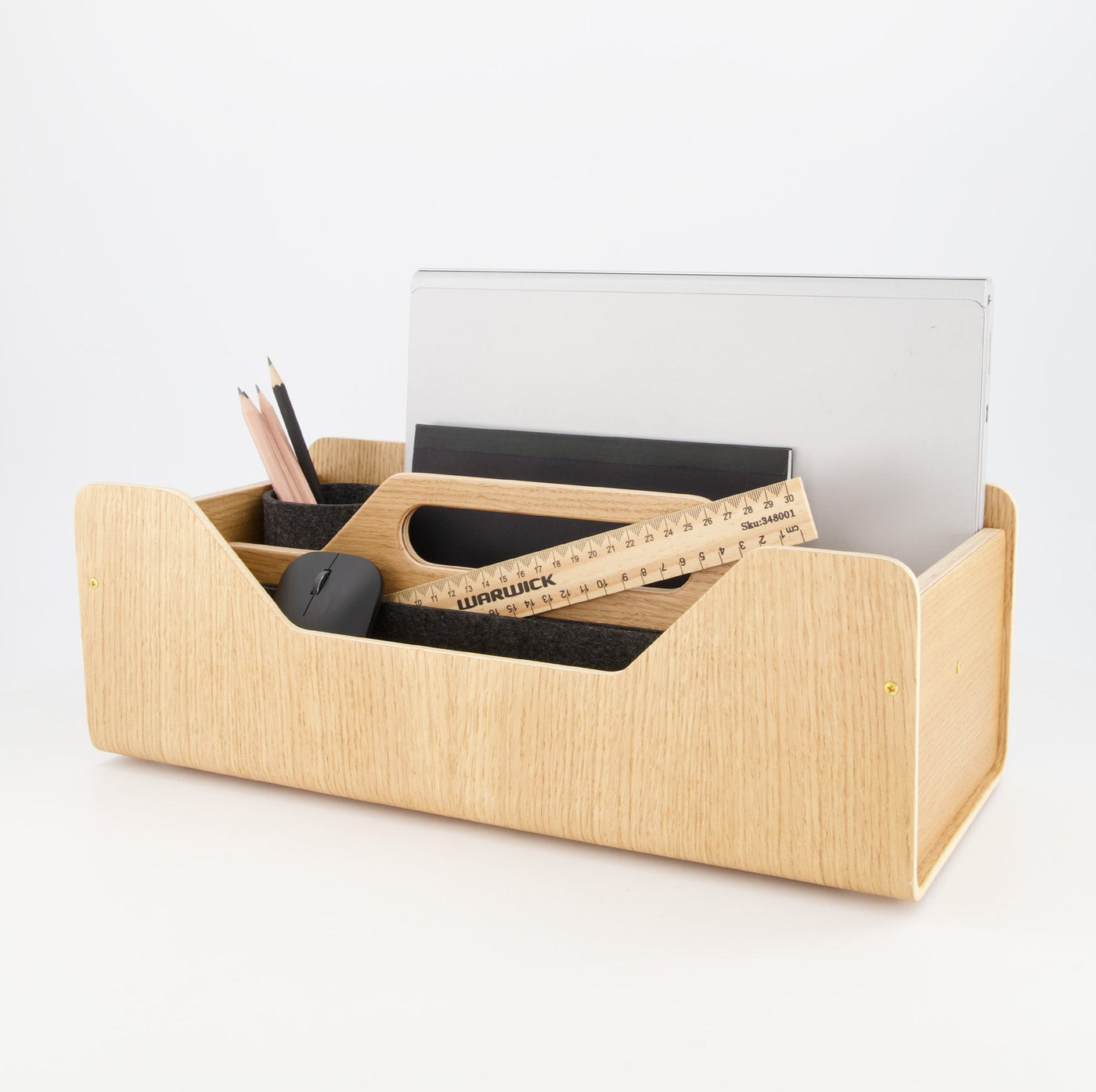 Gustav Dot - Oak Wood Portable Desk Organizer