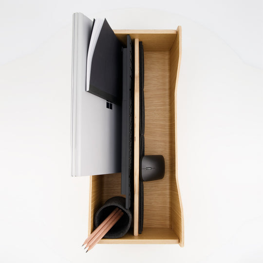 Gustav Dot XL - Organizador de Escritorio de Madera de Roble y Almacenamiento de Escritorio