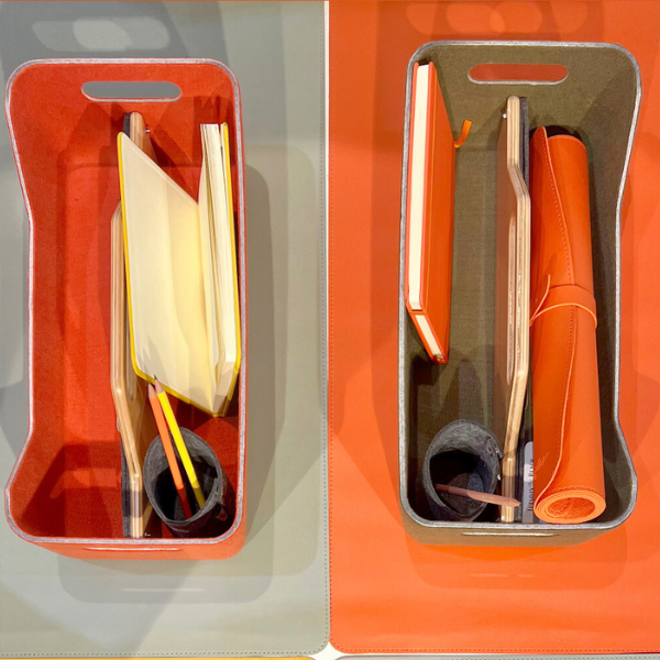 Loop desk organizer of PEt