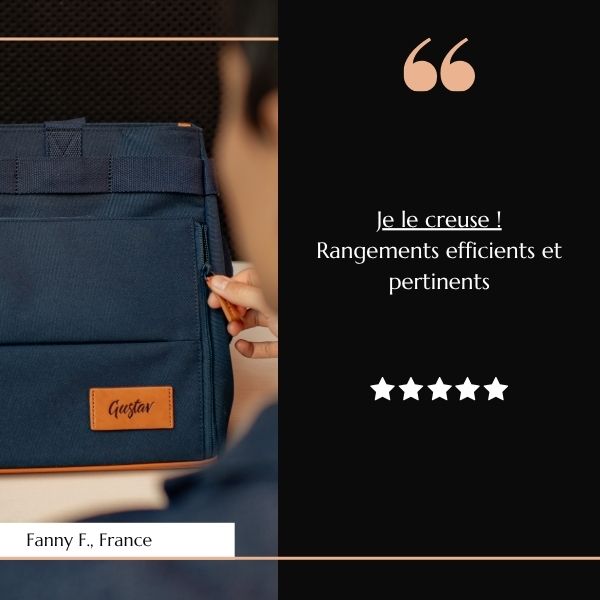 Sac de travail DeskMate – Sac portable 2-en-1 et organiseur de bureau