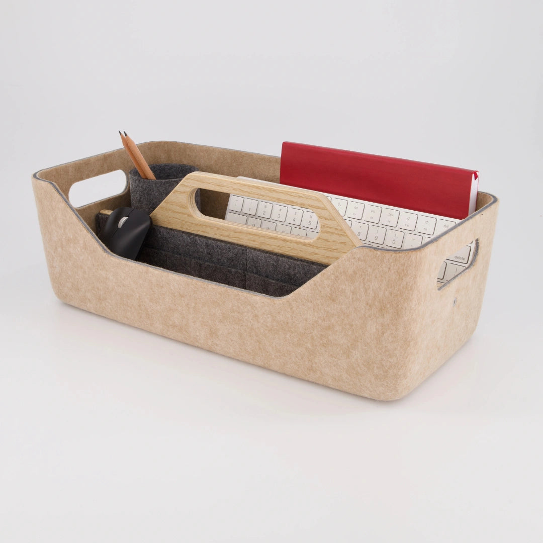 Organisateur De Porte Beige - 5 Poches Spacieuses + 10 Poches En Filet - Capacité 20 Kg