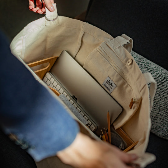 Gustav Tote Bag Återvunnen Bomull