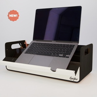 Gustav Original XL Black - Portable Desk Organizer and Laptop Stand