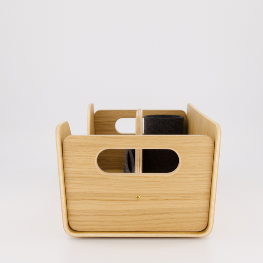 Gustav Dot - Oak Wood Portable Desk Organizer