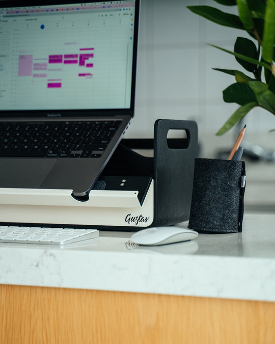 Gustav Original Black - Desk Organizer and Laptop Stand