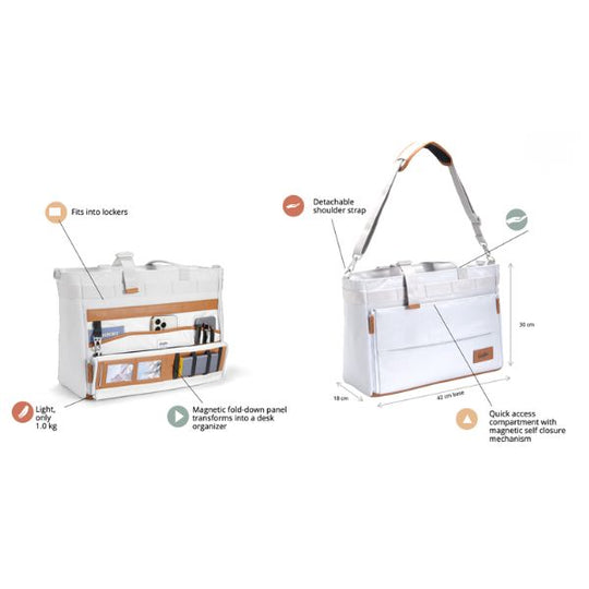 Sac de travail DeskMate – Sac portable 2-en-1 et organiseur de bureau