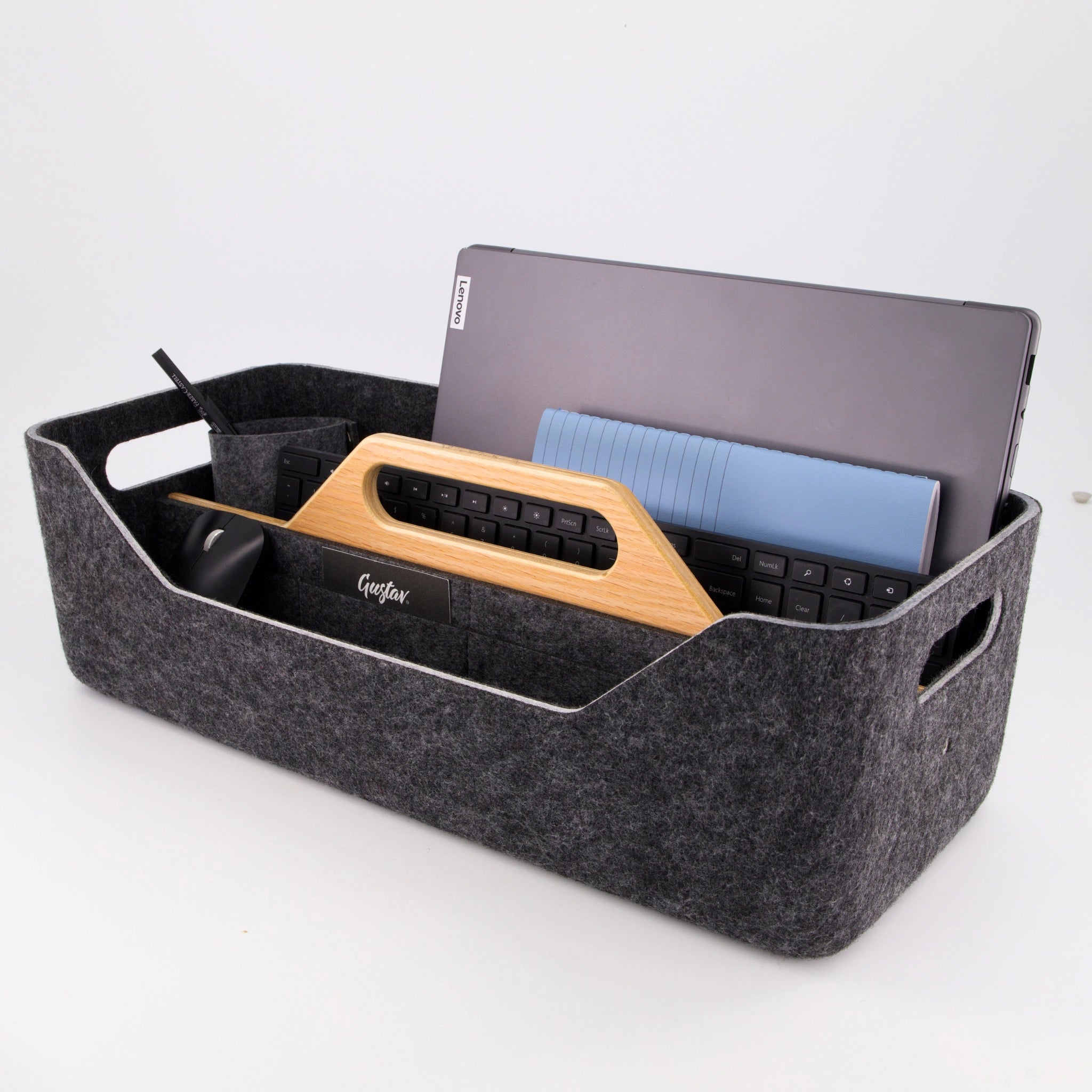Computer Caddy Table Portable Desk Caddy – Loop XL, recycled PET Felt – Gustav Concept