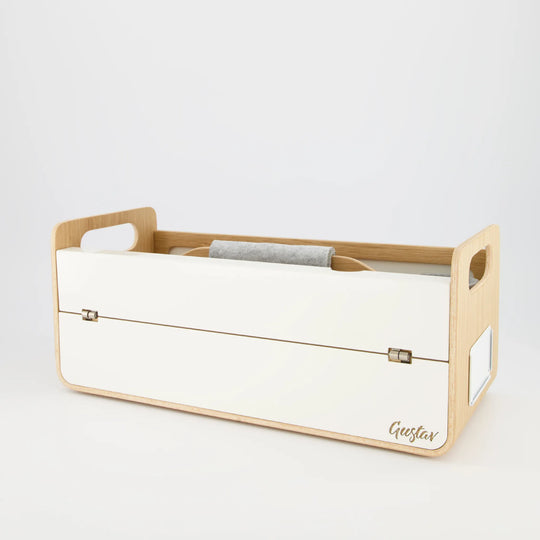 Gustav Original Desk Organizer & Laptop Stand Oak/White