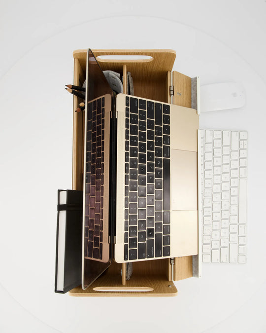 Gustav Original Desk Organizer & Laptop Stand Eg/Hvid