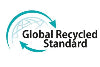Global Recycled Standard logo on a plain white background, featuring a teal circular recycling symbol and black text.