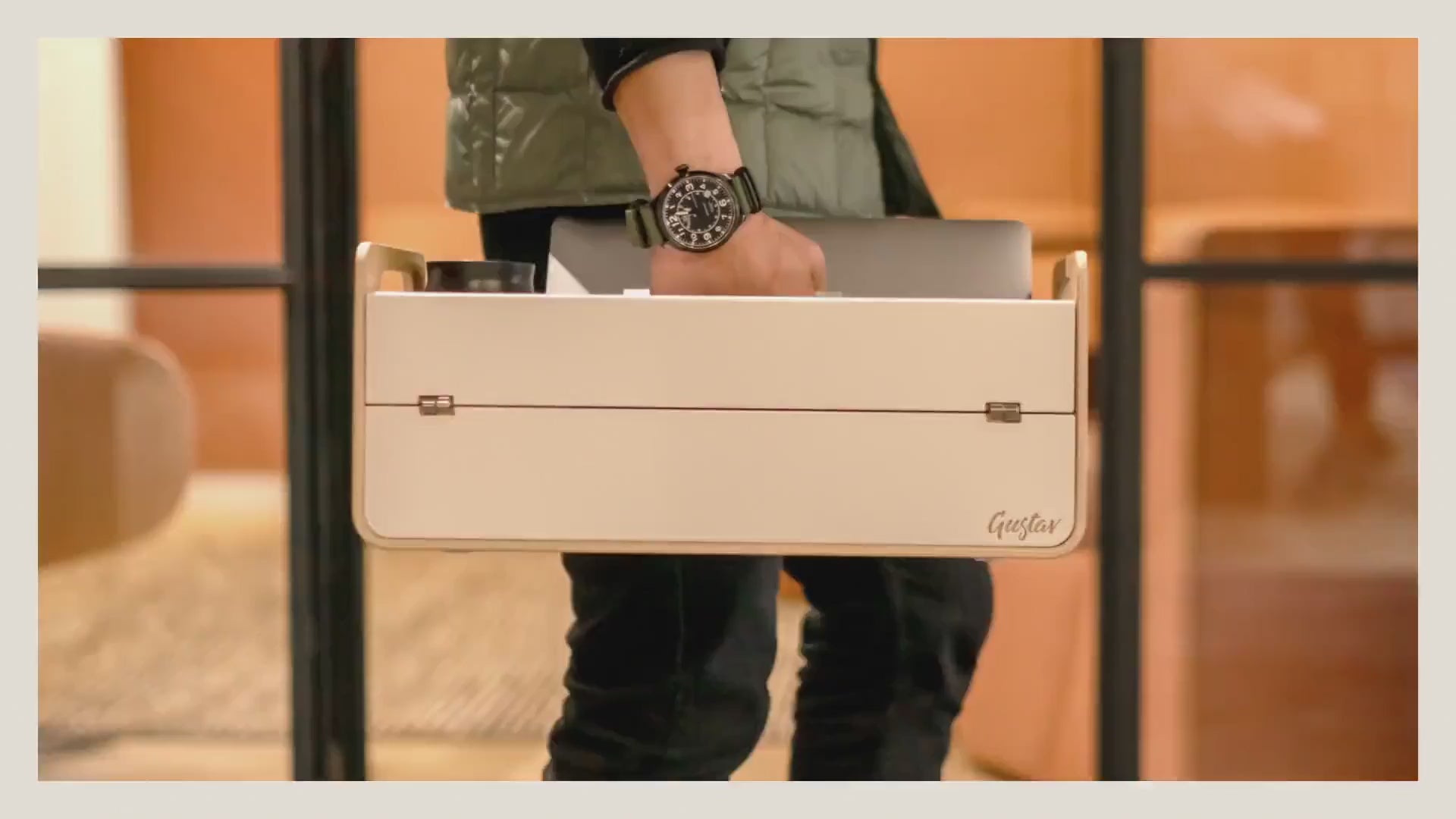 Portable Desk Organizer and Laptop Stand - Gustav XL Black