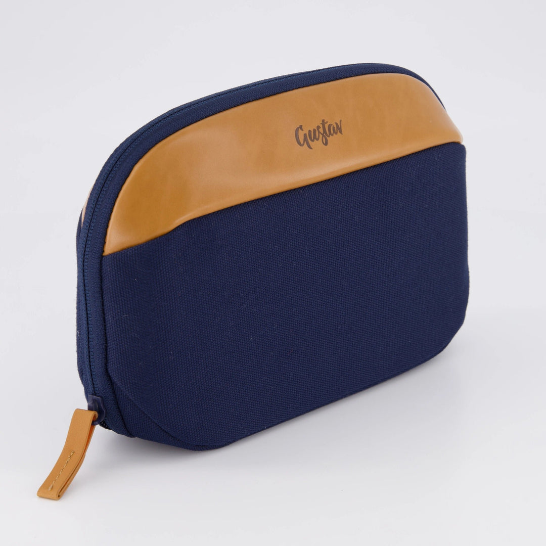 Desk Pro Navy Blue - DeskMate, Echo and Flexmate in Blue/Chestnut