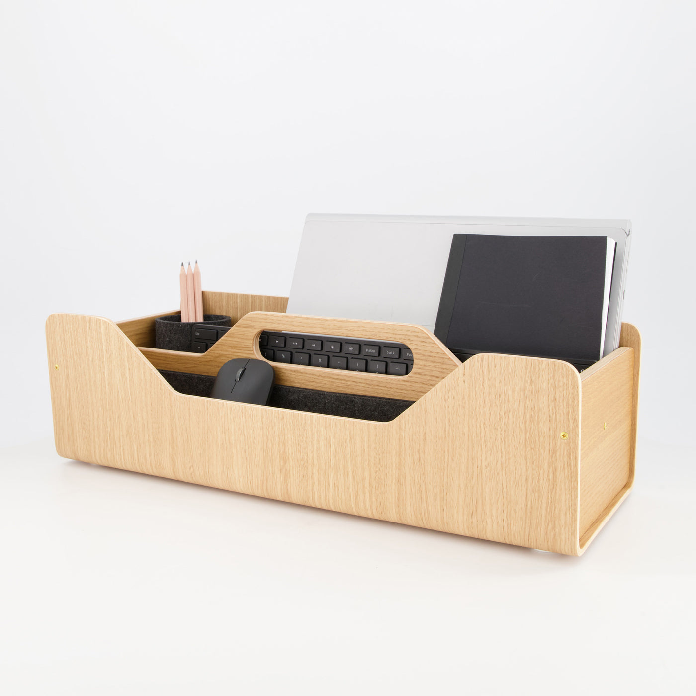Gustav Dot XL - Oak Wood Desk Organizer and Desk Storage