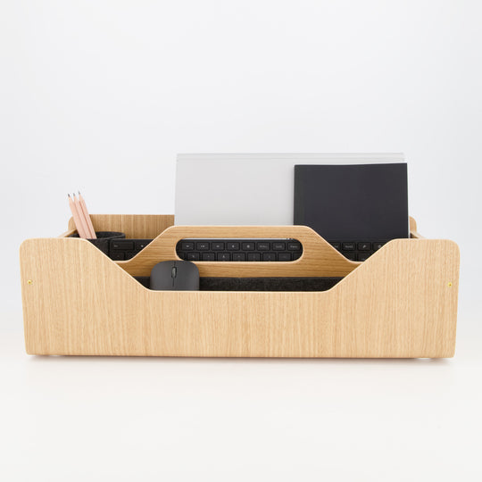 Gustav Dot XL – Schreibtisch-Organizer und Schreibtischaufbewahrung aus Eichenholz